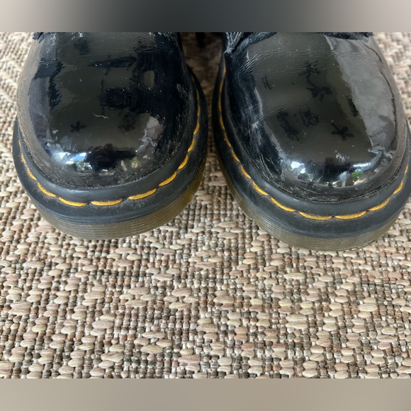 Black Patent Leather Dr.‎ Martens Doc Martens 1460 Boot Womens 6 Grunge Goth - Picture 5 of 9